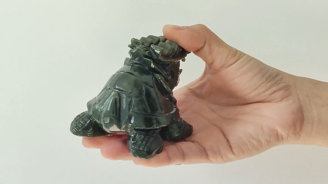 Amazon.com : Dragon Turtle Jade Statue - Natural 4inch Gemstone